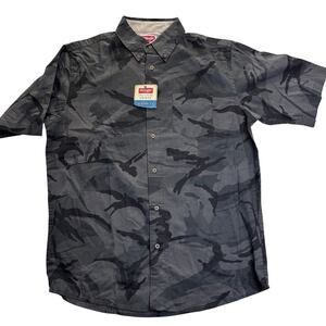 Wrangler Men's Gray Camouflage Casual Button Down Shirt
